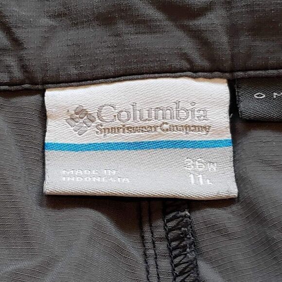 Columbia Cargo Shorts Omni-Shade Sun Protection Men's Size 36 Gray Nylon - Picture 10 of 13